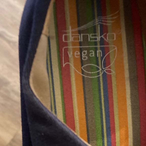 Dansko Navy Blue Canvas Clogs Sz 39 - Picture 8 of 10